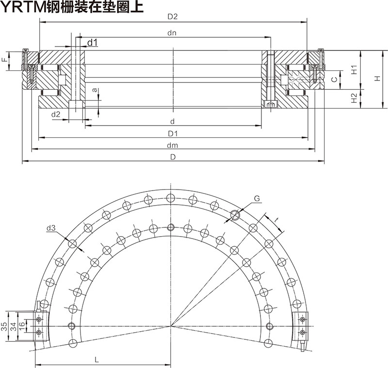 YRTM轉(zhuǎn)臺(tái)軸承(圖1) YRTM轉(zhuǎn)臺(tái)軸承(圖1)